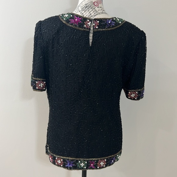 Laurence Kazar vintage sequin women’s top - Picture 3 of 8